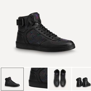 Louis Vuitton Embossed Black Rivoli High Top - proalpaandomega